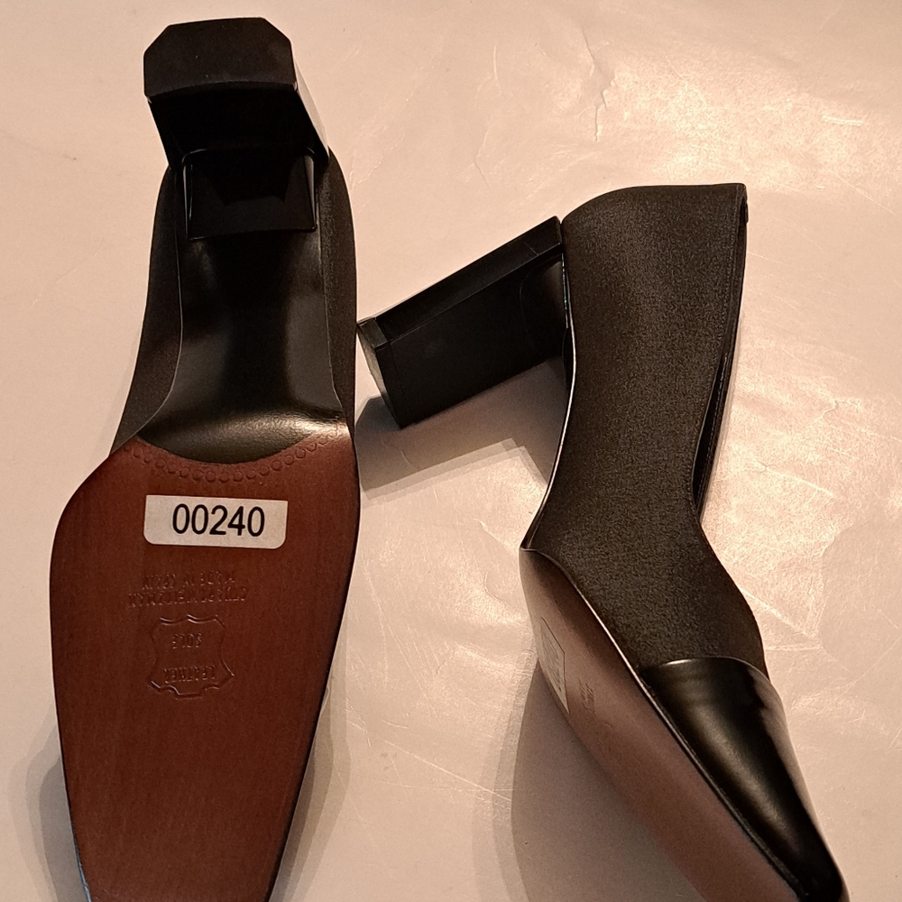 WOMEN'S STUART WEITZMAN SQUARE TOE HEELS SIZE 7.5 B - Picture 14 of 16
